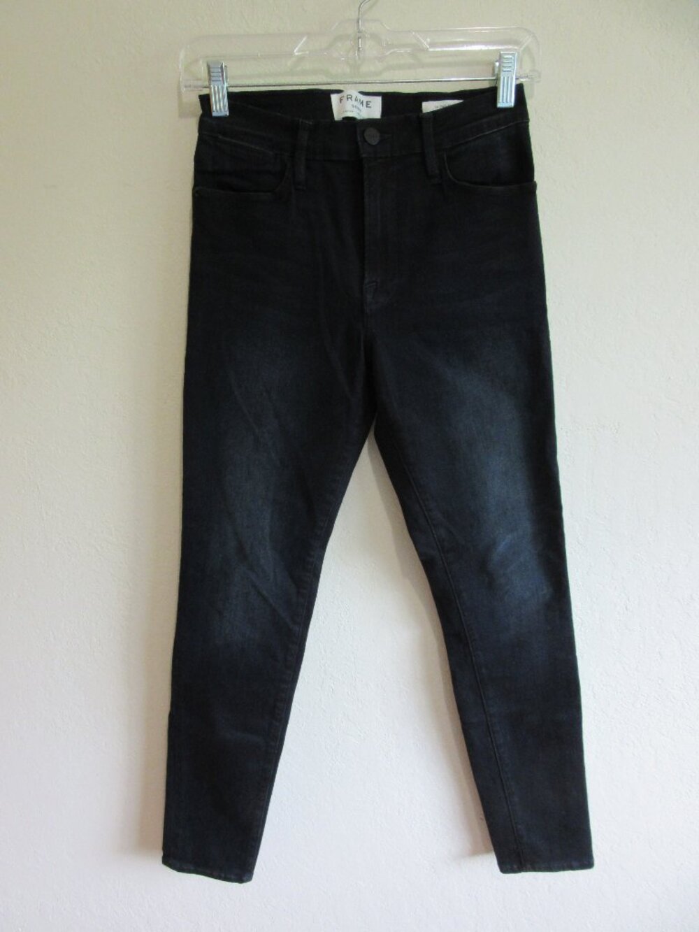 FRAME Le High Skinny Black 27 Denim Pants